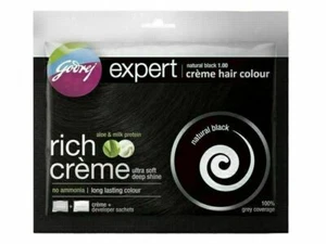 Godrej expert rich creme natural black hair colour (1.00) 40ml - Picture 1 of 3