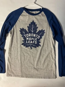 Small TORONTO MAPLE LEAFS hockey T-SHIRT 3/4 Sleeve baseball NHL - Picture 1 of 4