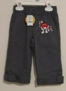 M&M's World Roll Up Boys Charcoal Size 2 T Pants  - Picture 1 of 7