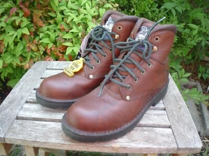 Women's 10 B M NEW Georgia Boots Marbled Steel Toe Lace Up Work Boots G3383 EH - Picture 1 of 12