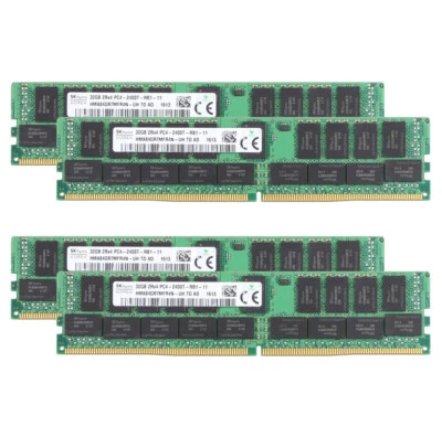 SK Hynix 4x 32GB PC4-2400T-RB1-11 DDR4 REG-ECC Memory DIMM HMA84GR7MFR4N-UH RAM* - Image 1 of 4
