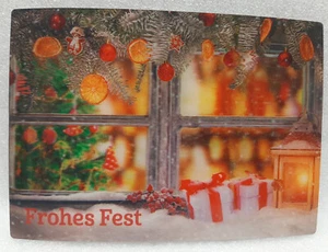 Postal lenticular 3D ventana de Navidad de Schoening Verlag, nueva - Imagen 1 de 1