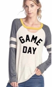 Game day Shirt Black Gold Yellow size Large Football Baseball Soccer - Picture 1 of 1