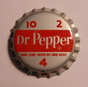 De colección Dr Pepper 10-2-4..corcho..sin usar..tapa de botella de refresco #1 - Imagen 1 de 1