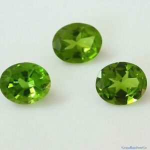 Natural Olive Green Peridot Oval Faceted 10x8 mm to 14x10 mm Loose gemstone