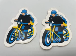 2 calcomanías/pegatinas vintage bobber de motocicleta de lote antiguo Harley Indian Biker Hot Rat Rod - Imagen 1 de 3