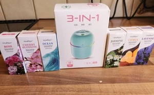 Air Humidifier Diffuser Essential Oil for Bedroom Home Cool Mist LargeWith 6 Oil - Picture 1 of 3
