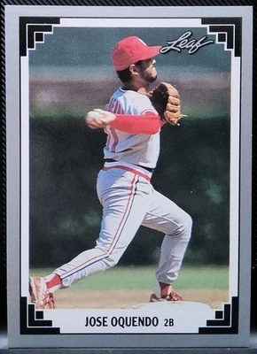 1991 Leaf Jose Oquendo St. Louis Cardinals #58 - Image 1 of 2