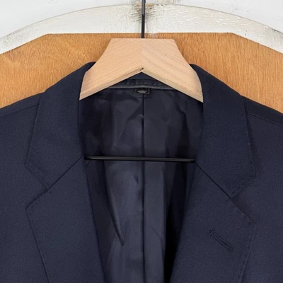 J Crew Blazer Mens 44L Navy Blue 2 Button Loro Piana Super 130s Merino Wool - Image 1 of 4
