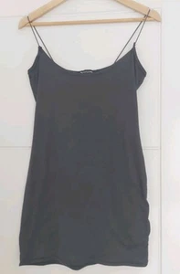 Prettylittlething Charcoal Strappy Mini Dress Size 12 - Picture 1 of 7