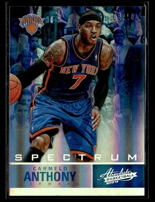 2012-13 Panini Absolute #4 Carmelo Anthony Spectrum Platinum #/10 card - Image 1 of 2