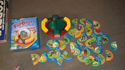Think Fun Flip Over Game 2009 Educational Animals Words OT/PT Teaching - EUC - Image 1 of 4