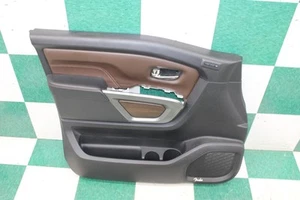 17-21 Titan Platinum Black Brown Front Driver Side Left LH Door Trim Panel OEM - Picture 1 of 12