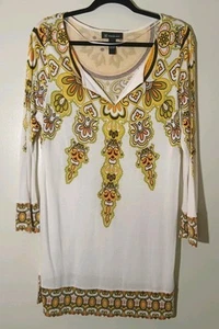 INC International Concepts Women's Multi Color Lightweight Pullover Tunic, Large - Picture 1 of 5