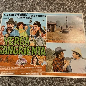 VTG. Mexican Lobby Card/ Yerba Sangrienta, Alvaro Sermeño, Juan Valentin - Picture 1 of 10