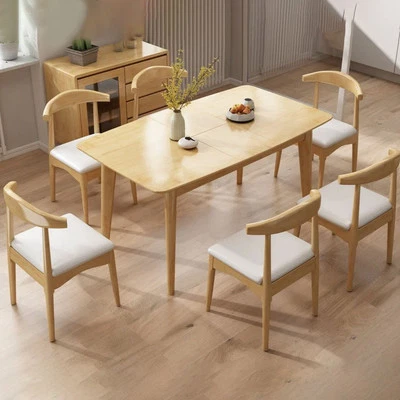Lee Diningset / Solid Timber Extendable Dining Table with 6 chairs - image 1 of 4