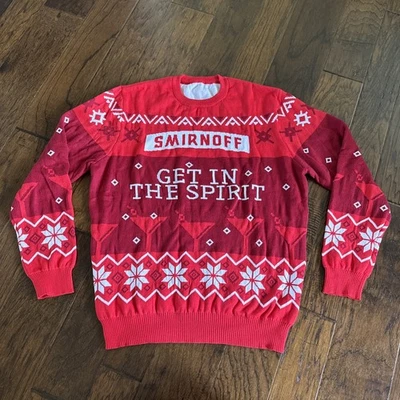 Smirnoff Vodka Ugly Holiday Sweater Size  L  - NEW! - Image 1 of 4