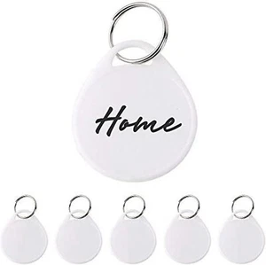 100 Pack Round Key Tags Split Ring 1.5 Inch White Writable Key Identifiers - Picture 1 of 8