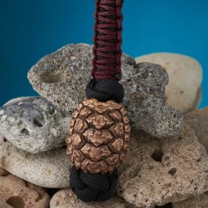 Knife Bead Turtle Tortoise Shell Bronze Edc Paracord Lanyard - Picture 1 of 3