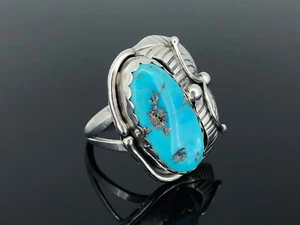 Indianer Ring - Lawrence Baca - Navajo Native American Silber 925 Türkis RG 58 - Bild 1 von 16