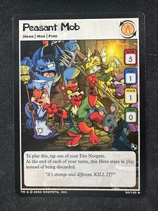 Neopets TCG 50/140 Peasant Mob Battle for Meridell Hero Non Holo Rare NM - Picture 1 of 2