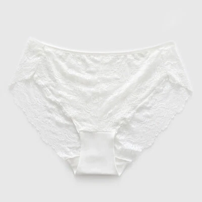 Calzoncillos florales transparentes de cintura alta de talla grande para mujer bragas de encaje lencería ropa interior Foto 1 de 4