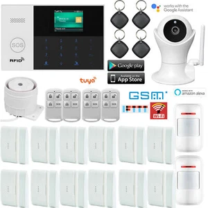 T10 Tuya APP WiFi Cloud GSM Wireless Home Security Alarm System+IP Camera+RFID - Picture 1 of 12