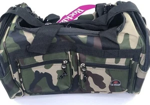 Borsa borsone Rockland mimetica 18,5"" x 10,5"" x 8,5"" borsa da viaggio/palestra nuova con etichette - Foto 1 di 18