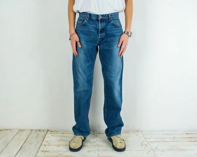 Tommy Hilfiger Bandera Hombres W36 L34 Regular Recto Jeans Denim Pantalones Pantalones De Colección Foto 1 de 4