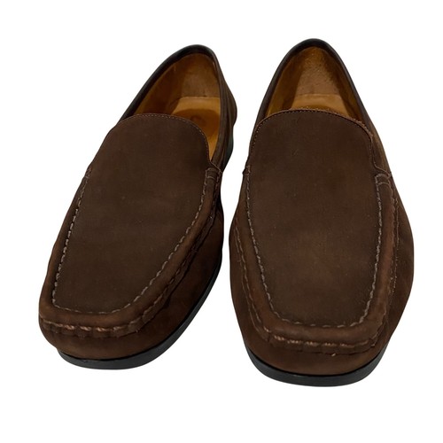 Mocassini Clarks scamosciati donna 8 5 M marrone preppy accademia abbigliamento ufficio morbidi