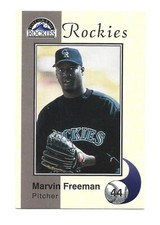 1994 Colorado Rockies Police VG Marvin Freeman Baseball Kansas City Life Card KC