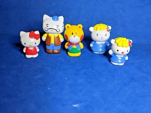 5 Vintage Sanrio Hello Kitty PVC Toy Mini Figures 1976 cake toppers - Picture 1 of 5