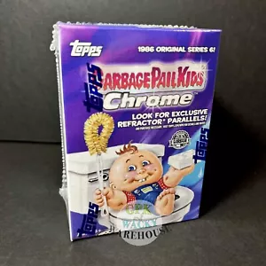 2023 GARBAGE PAIL KIDS CHROME 6 (1) BLASTER BOX 6 PACKS W ATOMIC REFRACTORS GOLD - Picture 1 of 3