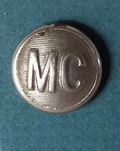 Bb MICHIGAN CENTRAL RAILROAD UNIFORM BUTTON small nickel Convex 1906 die - Picture 1 of 2