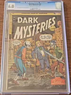 Dark Mysteries #20 CGC 6.0 (1954) Master Publications. Pre-Code Horror Skeletons - Image 1 of 2