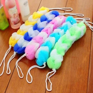 Peeling Loofah Puff Zurück -Schrubbenriemenbad Duschschwamm Neu New V4 - Picture 1 of 9