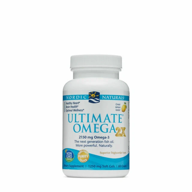 Nordic Naturals Ultimate Omega 2X Softgels, Lemon Flavor - 60 Count