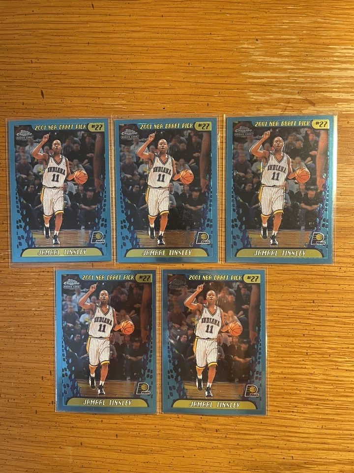 Jamal Tinsley Pacers Lot of (5) 2001-02 Topps Chrome Rookies #154 MINT - Image 1 of 1