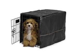 22” Midwest Quiet Time Crate Cover Black Polyester 22”x13”x16" Black New - Picture 1 of 1