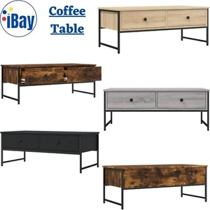 Coffee Table With Storage, Wooden 2-Drawer Living Room Furniture Tea Table - Picture 1 of 51