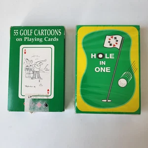 Barajas de cartas de golf selladas (2) Piatnik Austria dibujos animados agujero en una cotizaciones - Imagen 1 de 15