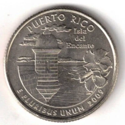 2009-P Philadelphia Brilliant Uncirculated Puerto Rico 25 Cent Coin! - Image 1 of 2