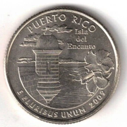 2009-P Philadelphia Brilliant Uncirculated Puerto Rico 25 Cent Coin! - Image 1 of 2