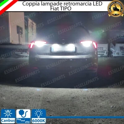 COPPIA LAMPADE RETROMARCIA 24 LED T15 W16W CANBUS FIAT TIPO 6000K NO ERRORE - Immagine 1 di 4