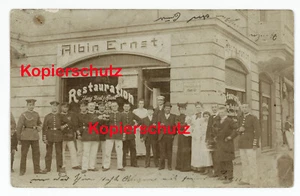 Foto AK Berlin Charlottenburg Behaimstr. Ecke Gierkezeile Restauration gel. 1906 - Bild 1 von 2