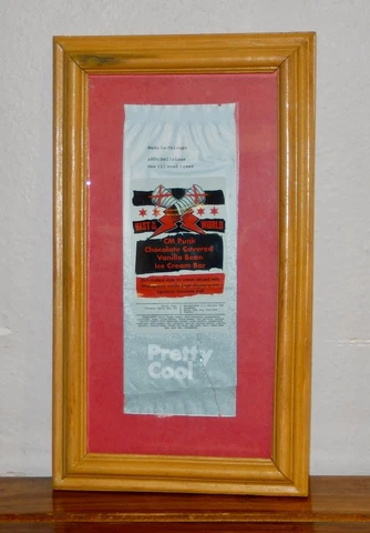 CM Punk Ice Cream Wrapper From 8/20/2021 Show in Chicago(in wood frame w/glass) Cover