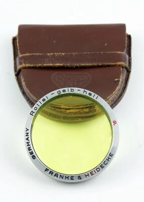 Rollei - Bayoneta II - Filtro amarillo claro (Gelb Heil) - con estuche de cuero - como está Foto 1 de 2
