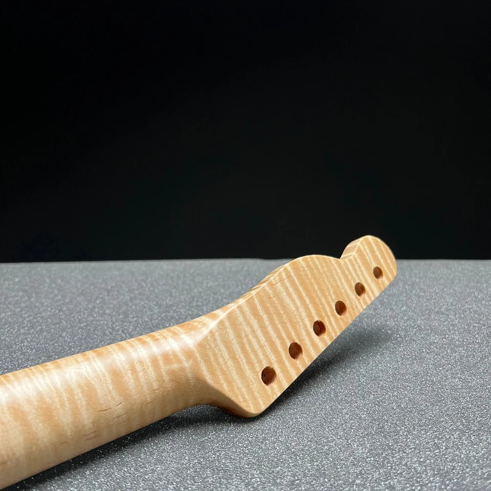 Flamed Maple Tele Style Neck /Ebony Stainless Frets #38 - Image 1 of 4