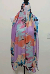 Christopher & Banks CJ Banks Women's Multicolor Scarf Silky - Picture 1 of 5