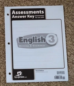 BJU English 3 Assessment Answer Key - Picture 1 of 1